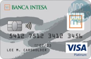 Внешний вид карты Visa Platinum от Банк Интеза
