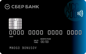 Внешний вид карты Карта с большими бонусами от Сбербанк