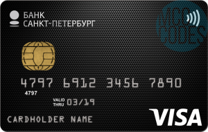 Внешний вид карты Visa Cash Back от Банк Санкт-Петербург